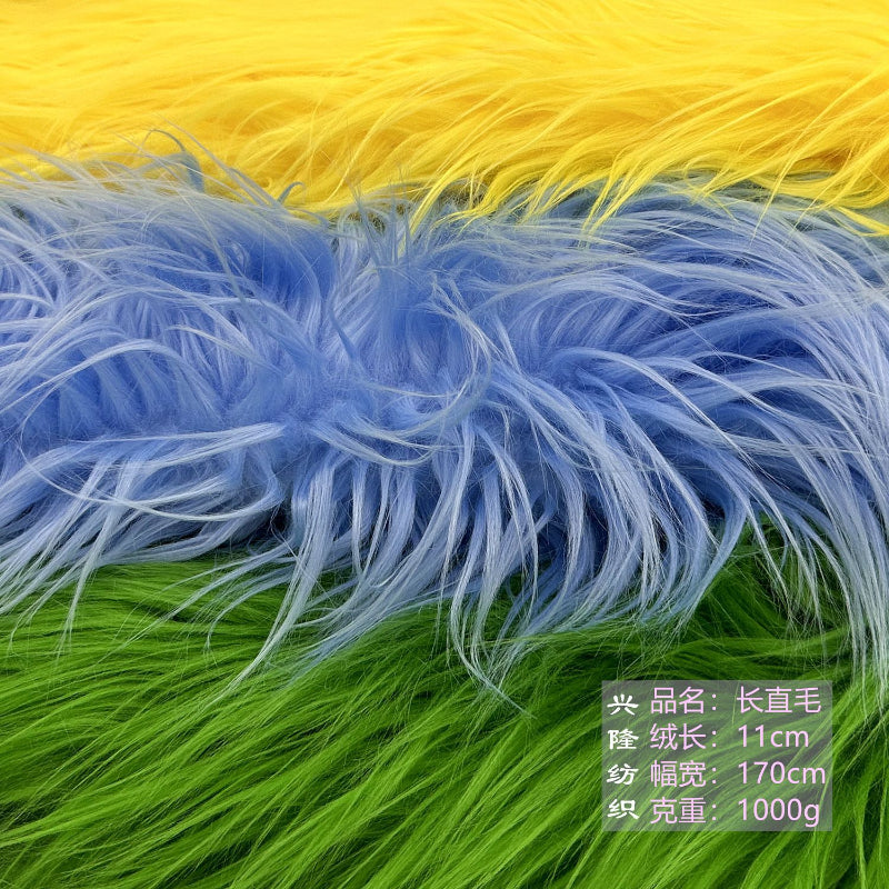 Long-Pile Cascading Faux Fur Fabric — 11cm Shag, 50×60cm Panel — 主图-01