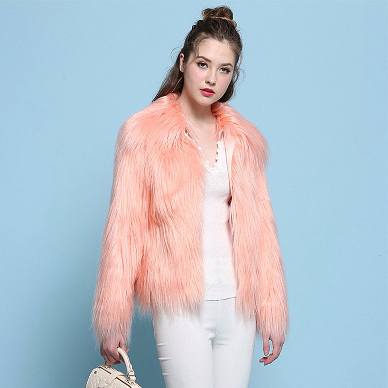 Long-Pile Cascading Faux Fur Fabric — 11cm Shag, 50×60cm Panel — 详情-02