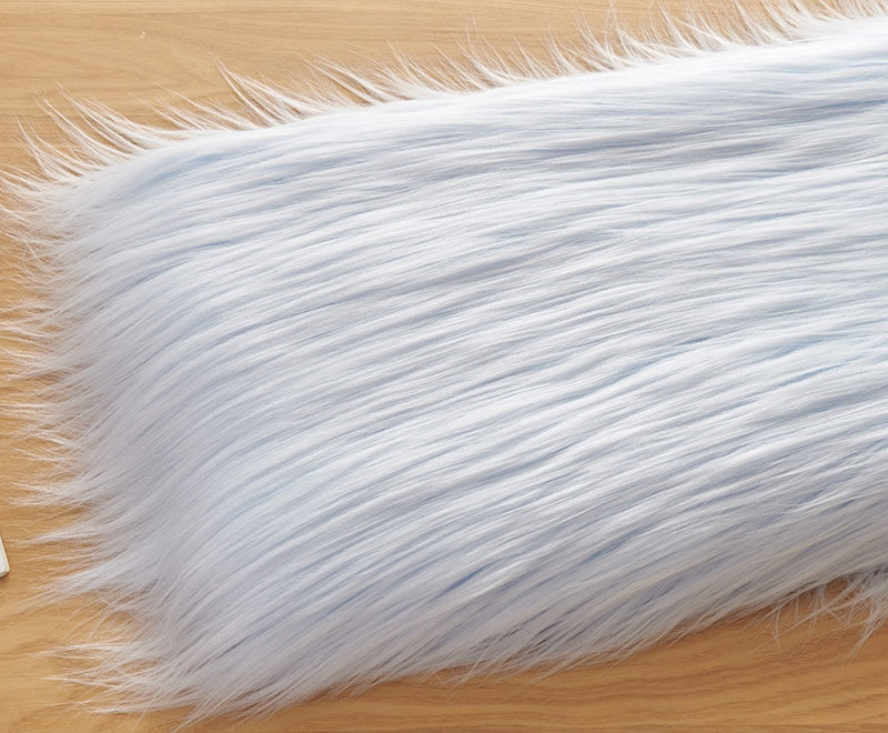 【9cm】Black White Grey Series Long Pile Faux Fur
