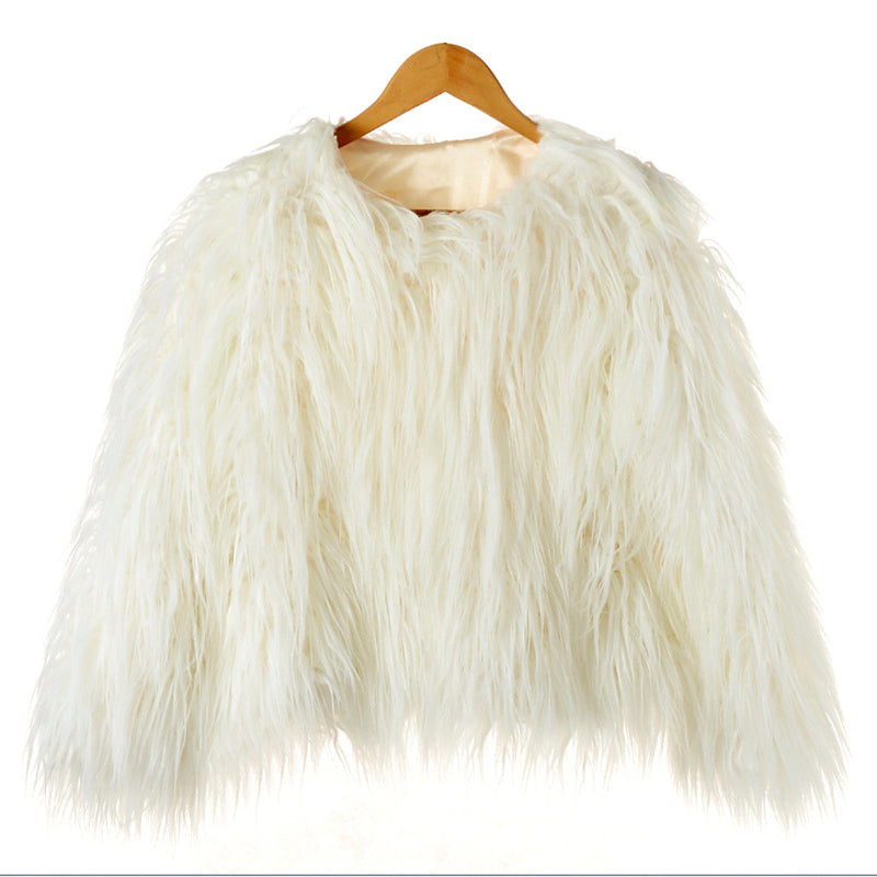 Long-Pile Cascading Faux Fur Fabric — 11cm Shag, 50×60cm Panel — 详情-03