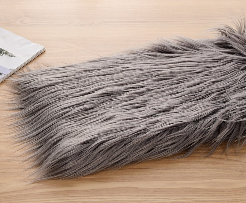 【9cm】Black White Grey Series Long Pile Faux Fur
