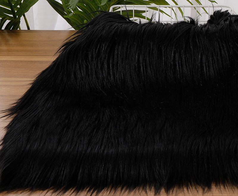 【9cm】Black White Grey Series Long Pile Faux Fur