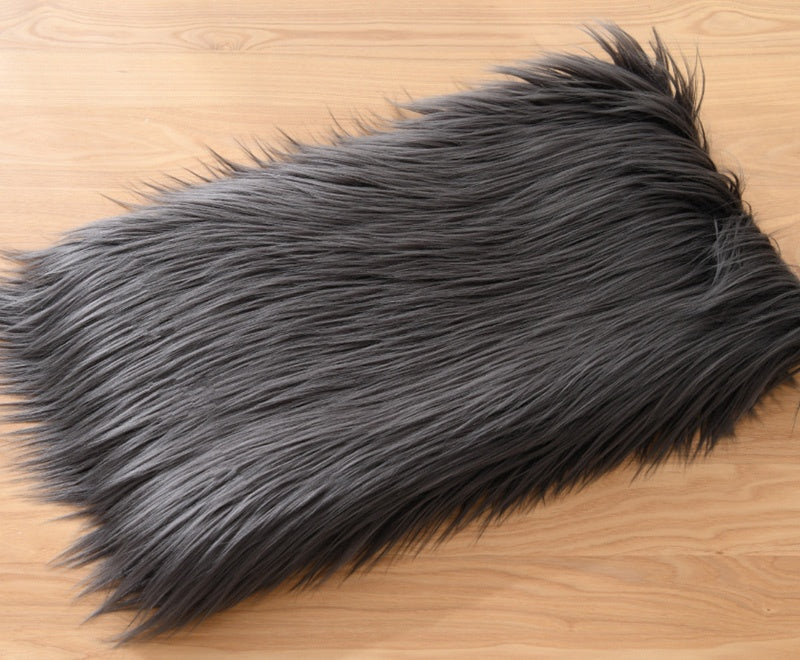 【9cm】Black White Grey Series Long Pile Faux Fur