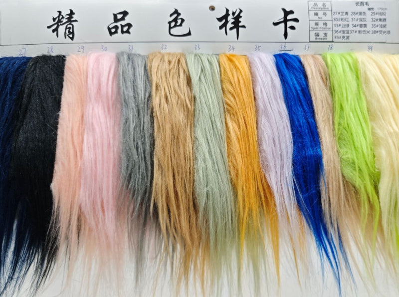 Long-Pile Cascading Faux Fur Fabric — 11cm Shag, 50×60cm Panel — 详情-10