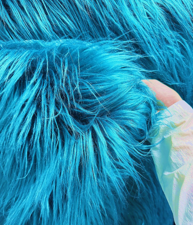 Long-Pile Cascading Faux Fur Fabric — 11cm Shag, 50×60cm Panel — 详情-26