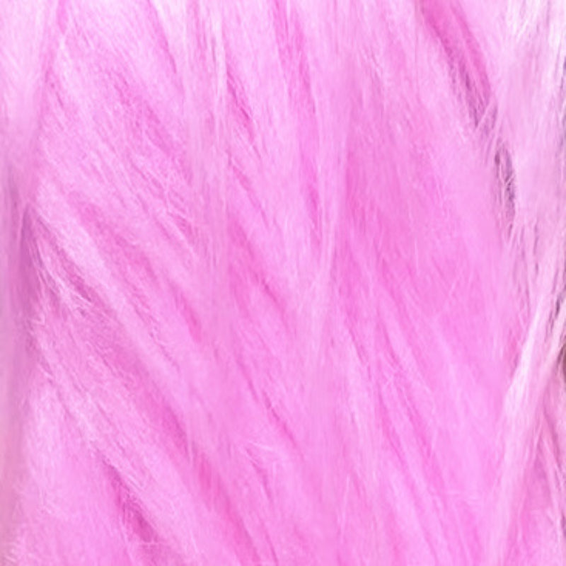 Lilac Pink — Long-Pile Cascading Faux Fur Fabric — 11cm Shag, 50×60cm Panel