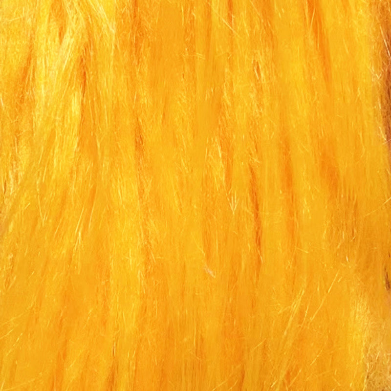 Tangerine — Long-Pile Cascading Faux Fur Fabric — 11cm Shag, 50×60cm Panel