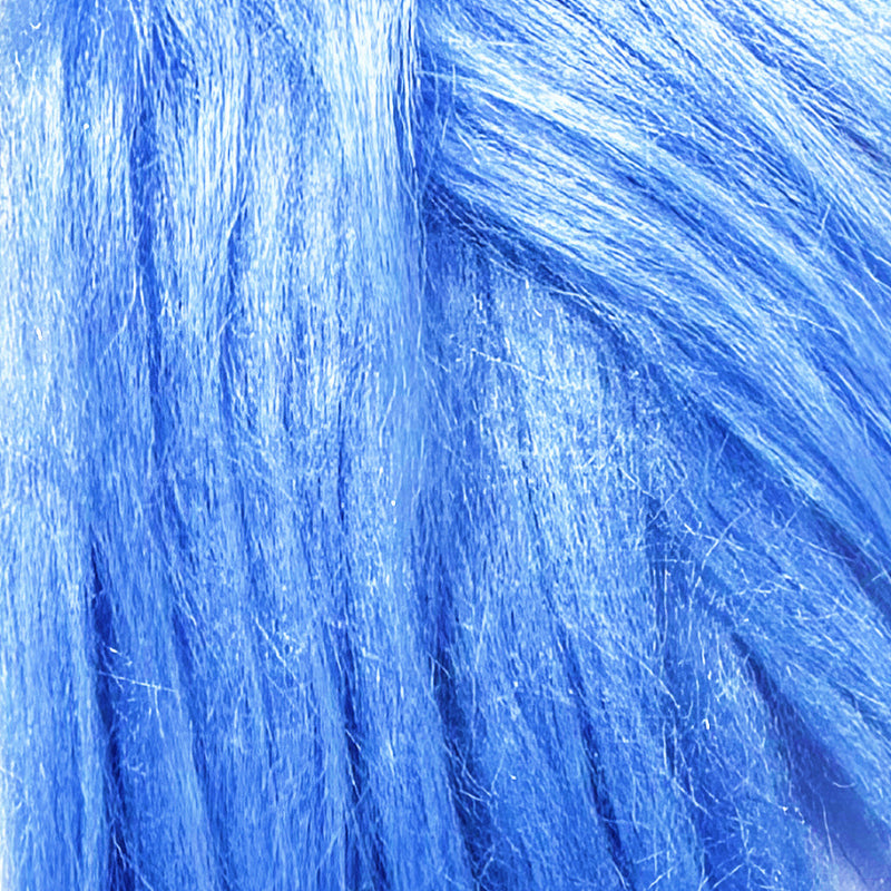 Sky Blue — Long-Pile Cascading Faux Fur Fabric — 11cm Shag, 50×60cm Panel