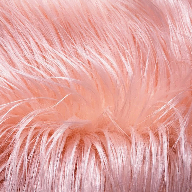 Coral — Long-Pile Cascading Faux Fur Fabric — 11cm Shag, 50×60cm Panel