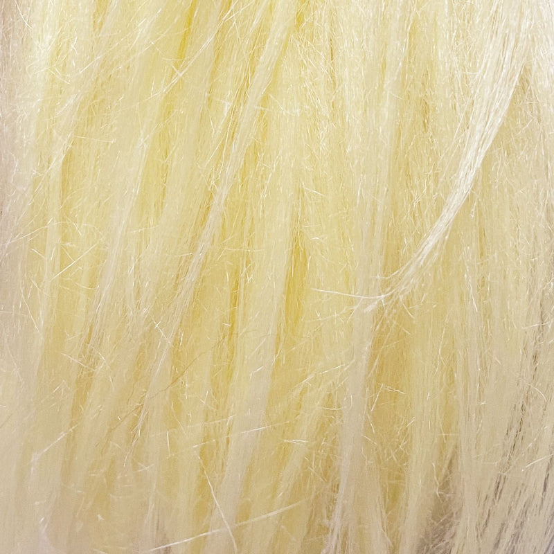 Bright Yellow — Long-Pile Cascading Faux Fur Fabric — 11cm Shag, 50×60cm Panel