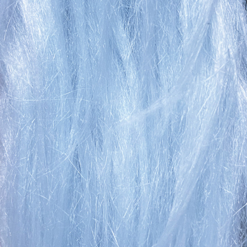Ice Blue — Long-Pile Cascading Faux Fur Fabric — 11cm Shag, 50×60cm Panel